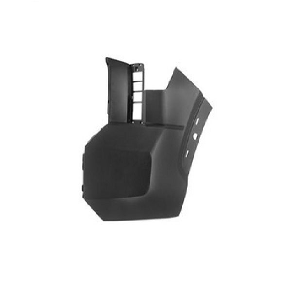 2022-2023 Toyota Tundra Bumper Front Driver Side Primed With Flare Slots Without Sensor , TO1016106. Side view of the replacement part.