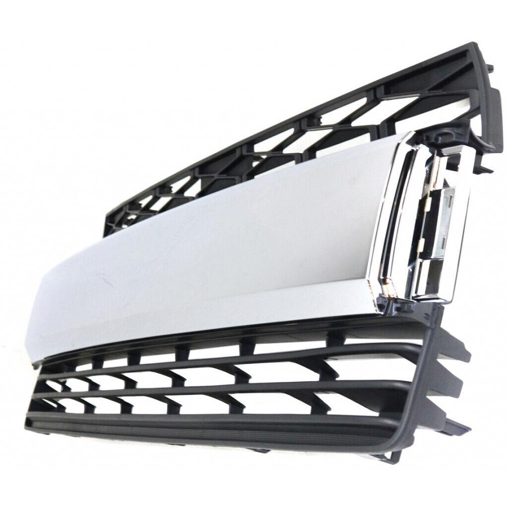 2014-2019 Toyota 4Runner Grille Lower Matte-Dk Gray With Chrome Trim , TO1036151. Angle view for visual reference.