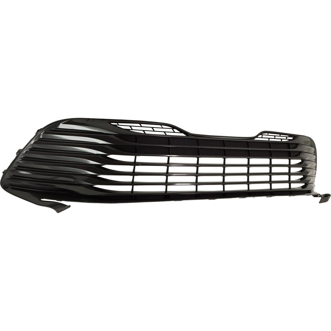 2018-2020 Toyota Camry Grille Lower Glossy Dark Gray Without Sensor Xle , TO1036197. Side view of the replacement part.