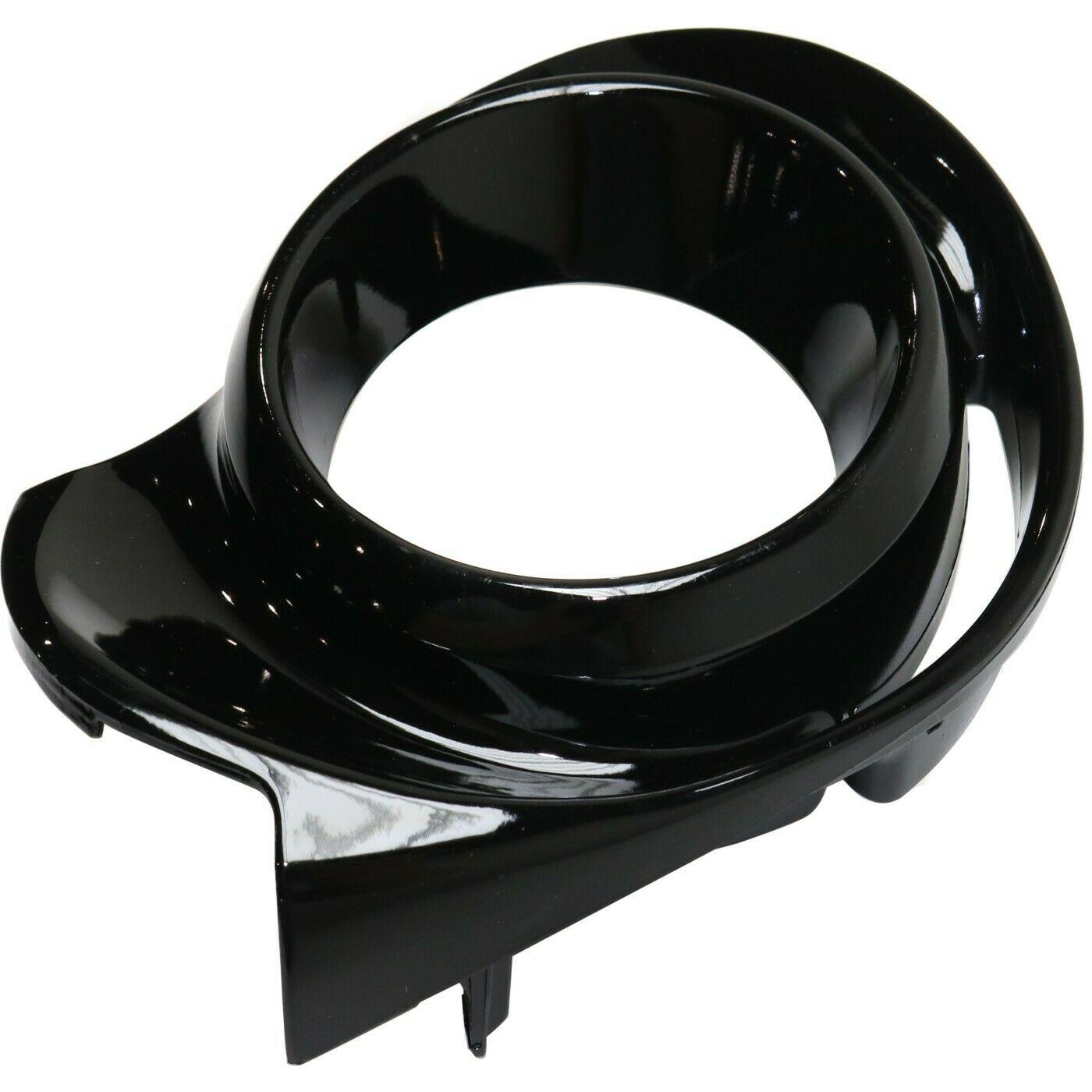 2015-2016 Toyota Prius C Fog Lamp Bezel Front Passenger Side Smooth Black , TO1039194. Side view of the replacement part.