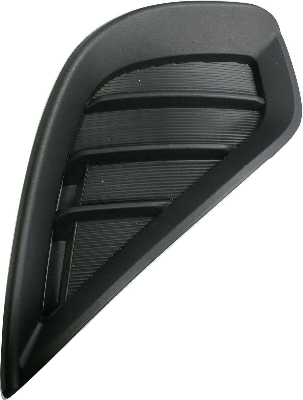 2020-2023 Toyota Highlander Hybrid Fog Lamp Cover Passenger Side Textured Black , TO1039238. Side view of the replacement part.