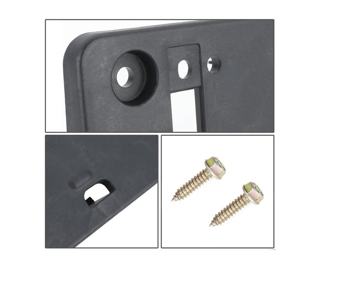 2019-2022 Toyota Corolla Hatchback License Plate Bracket Front With Mounting Hardware , TO1068156. Angle view for visual reference.