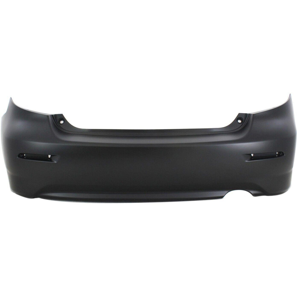 2009-2013 Toyota Matrix Rear Bumper Primed Without Spoiler Hole , TO1100266. Precision fitment for collision repair.