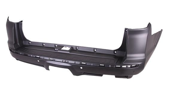 2010-2023 Toyota 4Runner Rear Bumper Primed With Chrome Trim/Sensor , TO1100283. High-quality aftermarket part.
