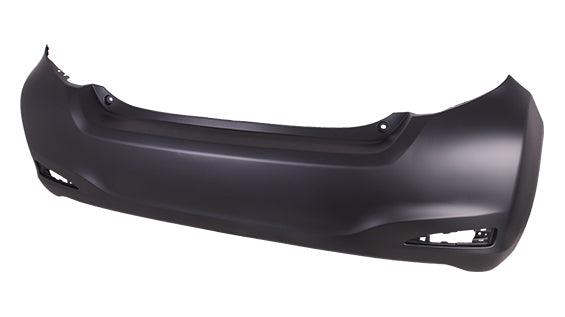 2012-2014 Toyota Yaris Hatchback Rear Bumper Primed Ce/L/Le Models , TO1100298. Factory-style replacement part.