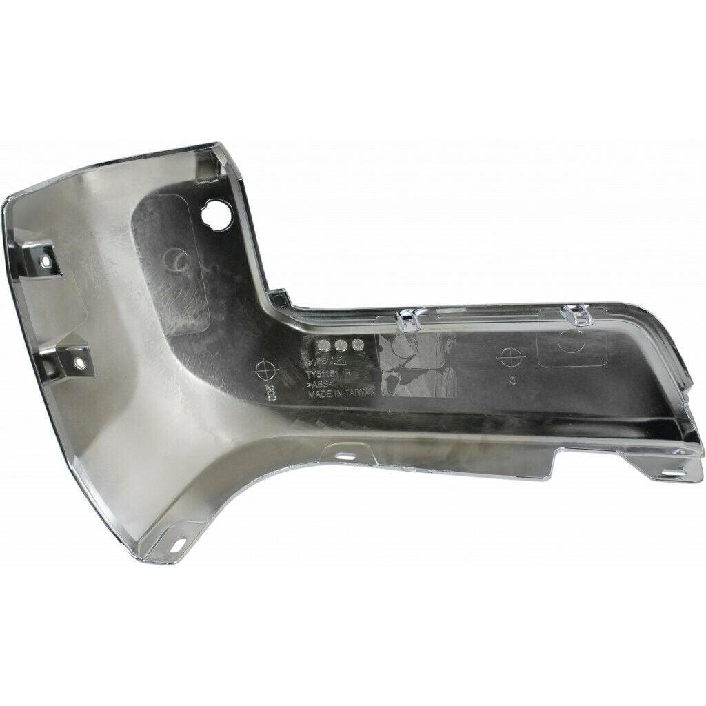 2016-2023 Toyota Tacoma Bumper End Rear Passenger Side With Hole Chrome , TO1105132. Replacement part ready for install.