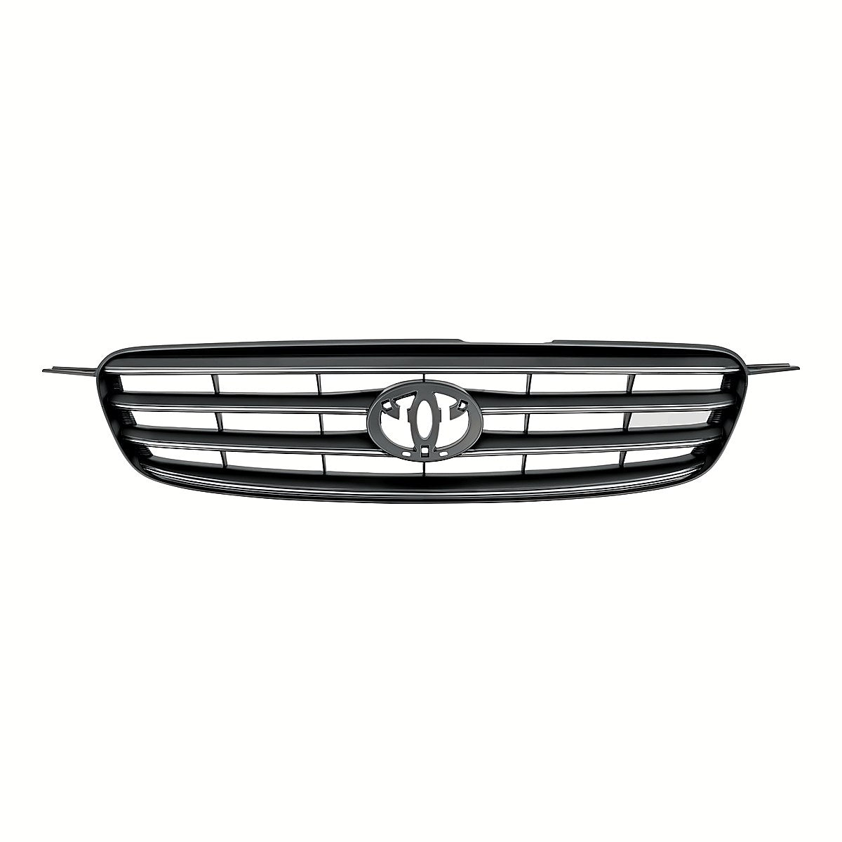 2003-2004 Toyota Corolla Sedan Grille Chrome Black, to1200244. Front view.
