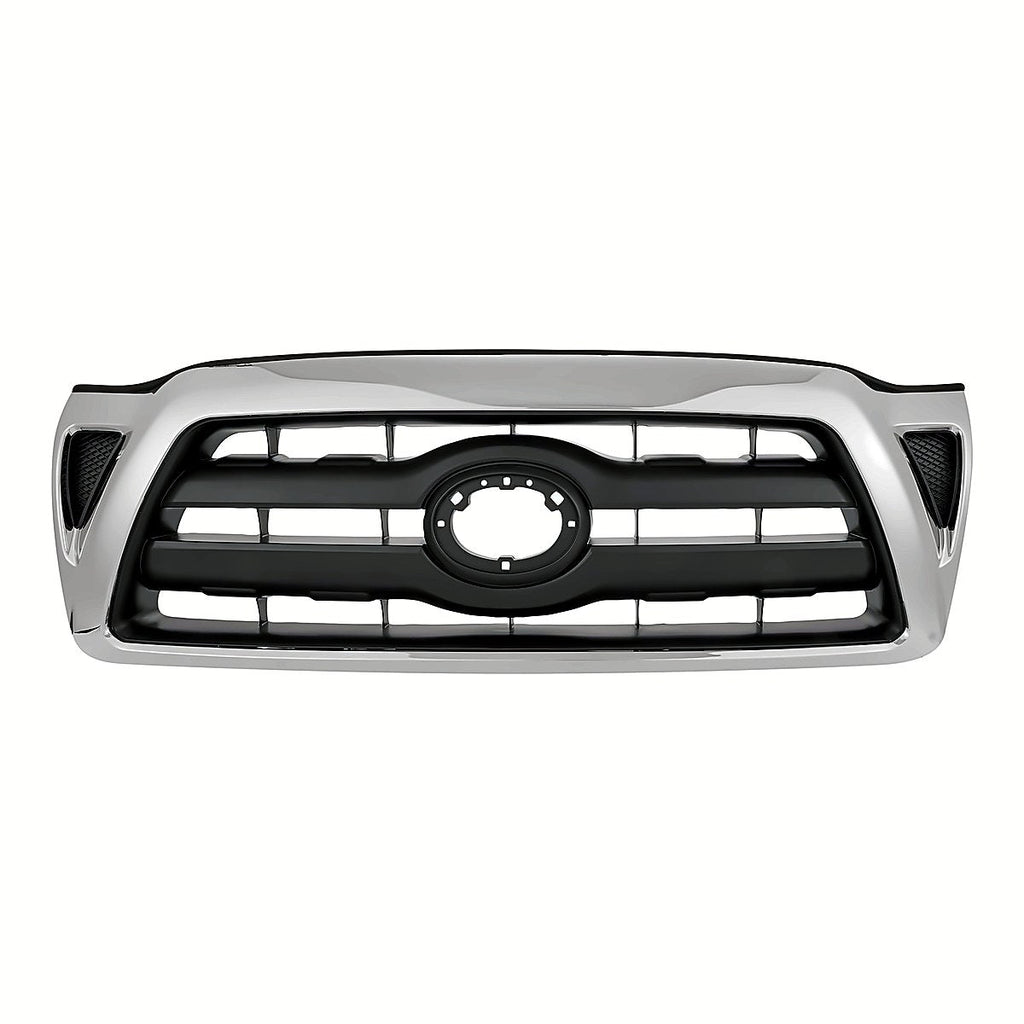 2005-2008 Toyota Tacoma Grille Chrome Black, to1200268. Front view.