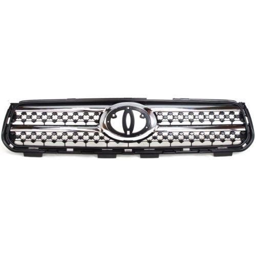 2006-2008 Toyota Rav4 Grille Chrome/Black 2.4/3.5L Ltd , TO1200292. OEM-quality exterior component.