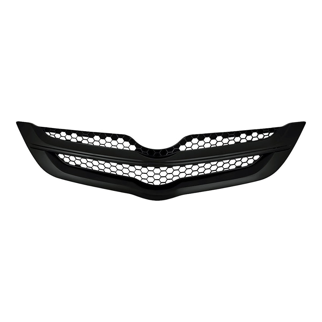 2007-2008 Toyota Yaris Sedan Grille Matte Black, to1200294. Front view.