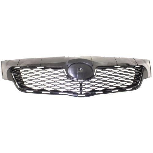 2009-2010 Toyota Corolla Sedan Grille Matte-Black , TO1200304. Replacement part ready for install.