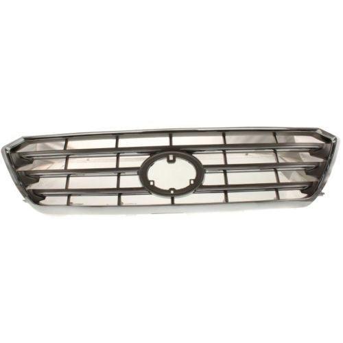 2008-2010 Toyota Highlander Grille Ltd Painted Slv-Gray/Gray , TO1200307. Angle view for visual reference.