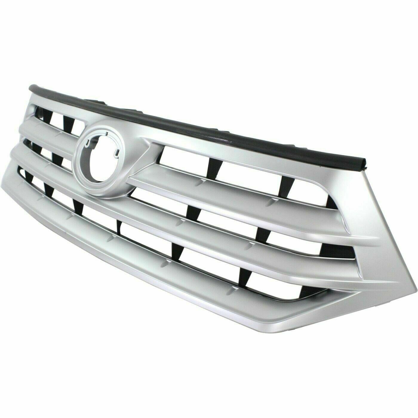 2011-2013 Toyota Highlander Grille Painted Silver , TO1200346. Exact fit for vehicle restoration.