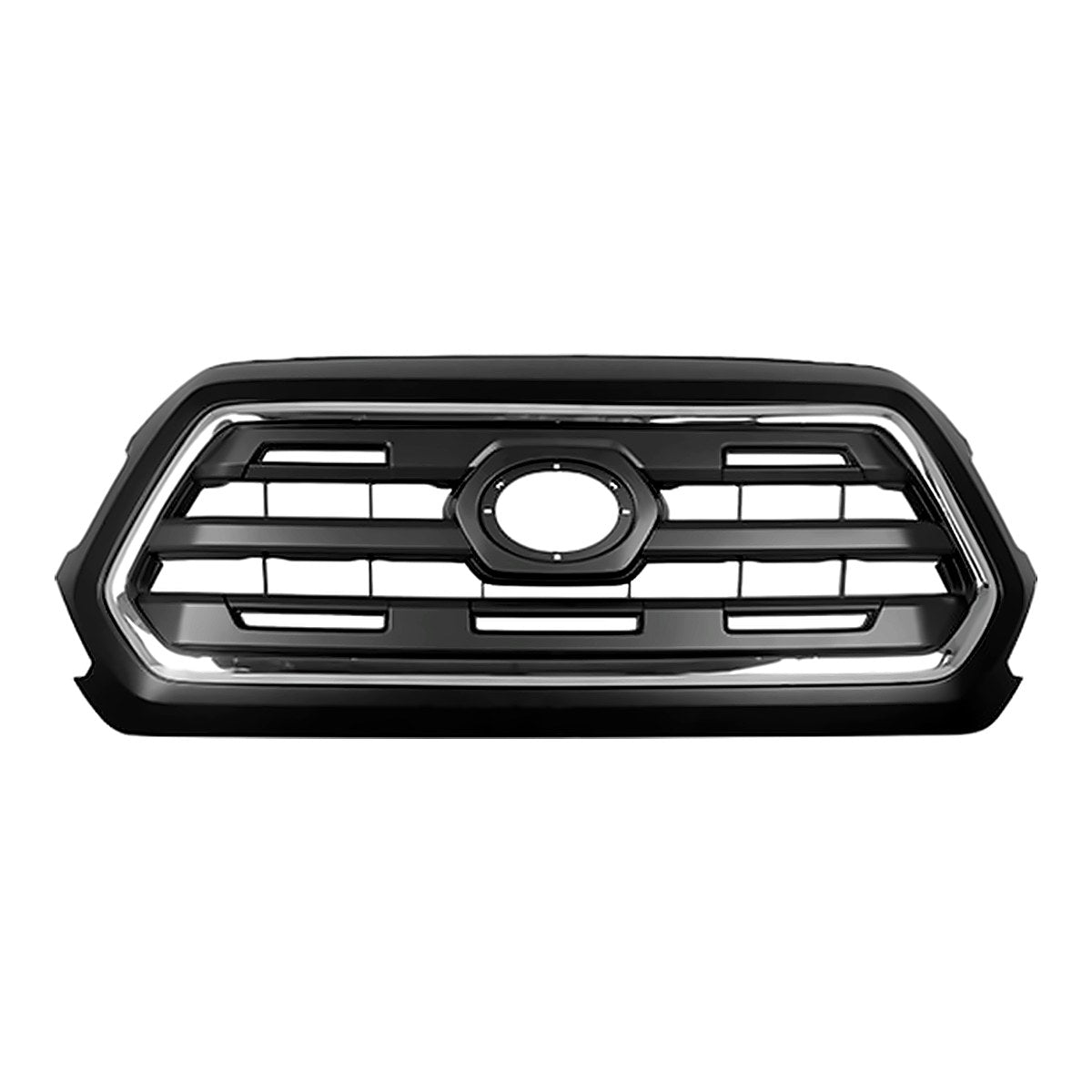 2016-2018 Toyota Tacoma Front Grille Black, to1200408. Front view.