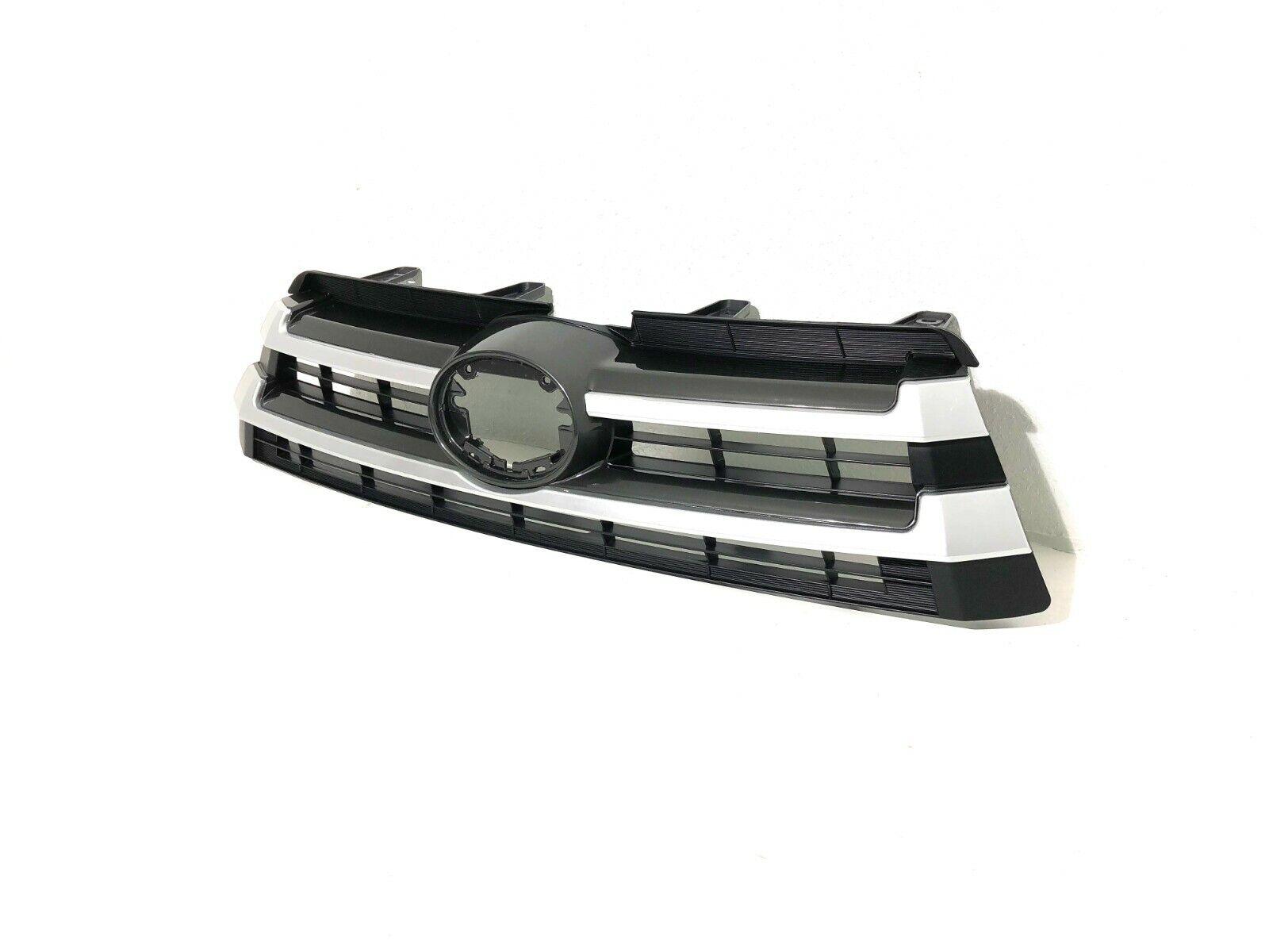 2017-2019 Toyota Highlander Grille Matte Black/Gray With Ptd Silver Bars , TO1200425. Exact fit for vehicle restoration.