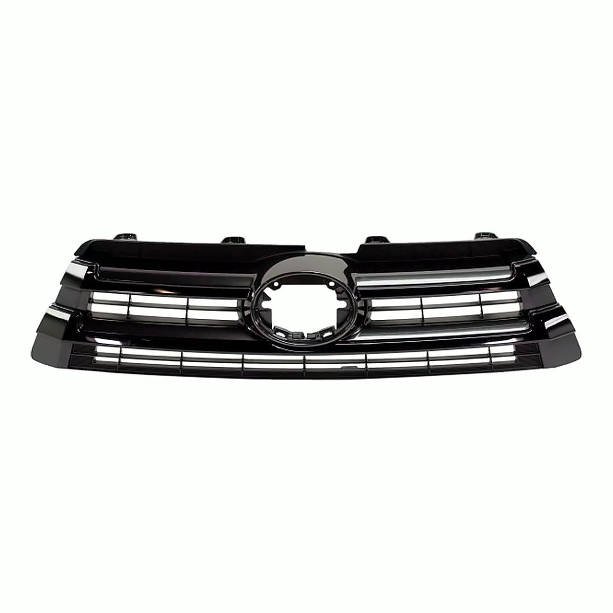 2017-2019 Toyota Highlander Hybrid Grille Matte Black, to1200426. Front view.
