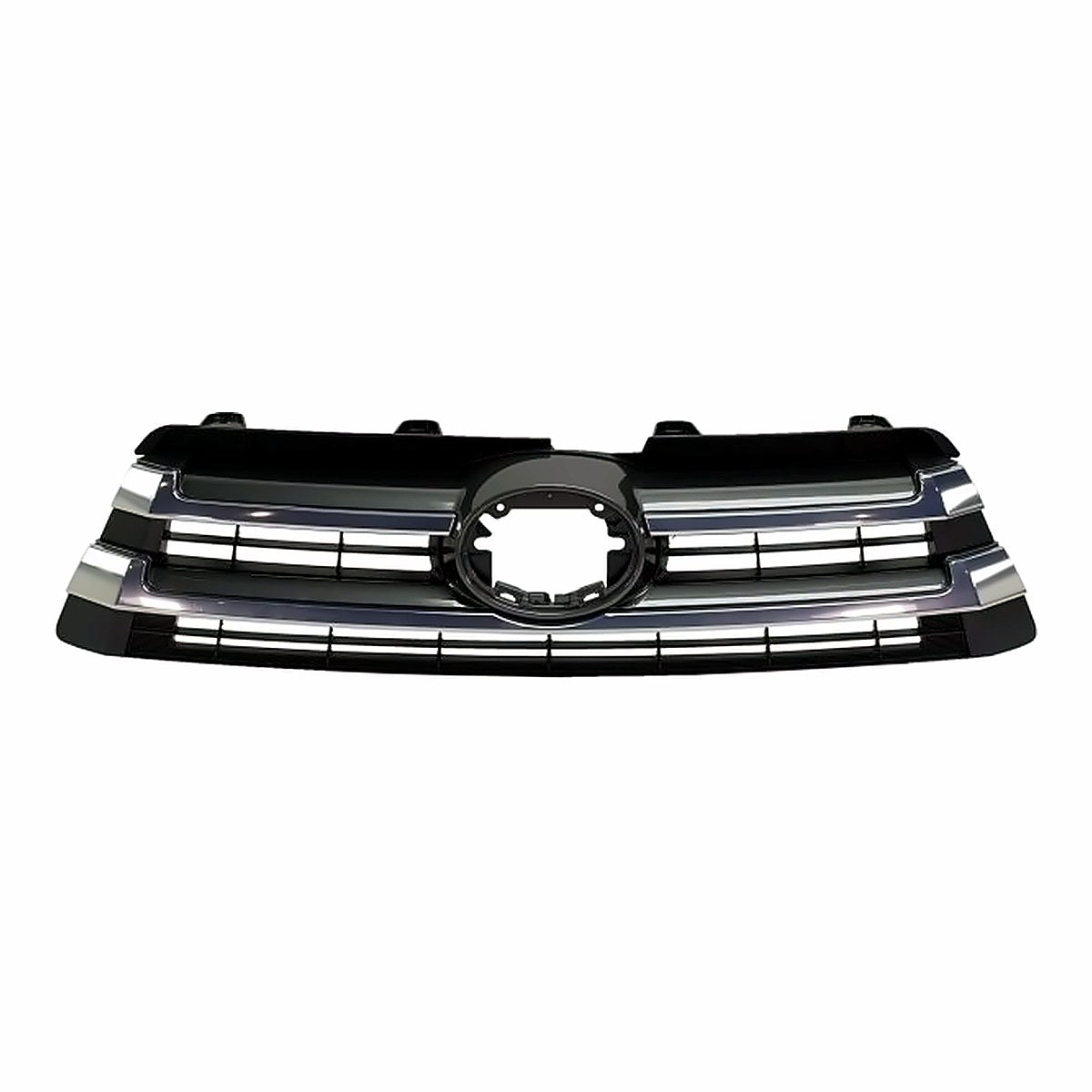 2017-2019 Toyota Highlander Grille Matte Black Gray, to1200427. Front view.