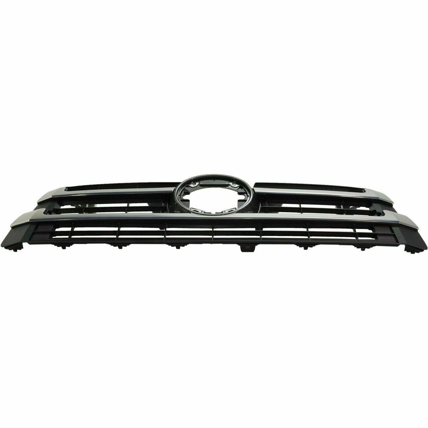 2017-2019 Toyota Highlander Grille Matte-Black/Gray With Chrome Bars , TO1200427. Direct fit for easy installation.