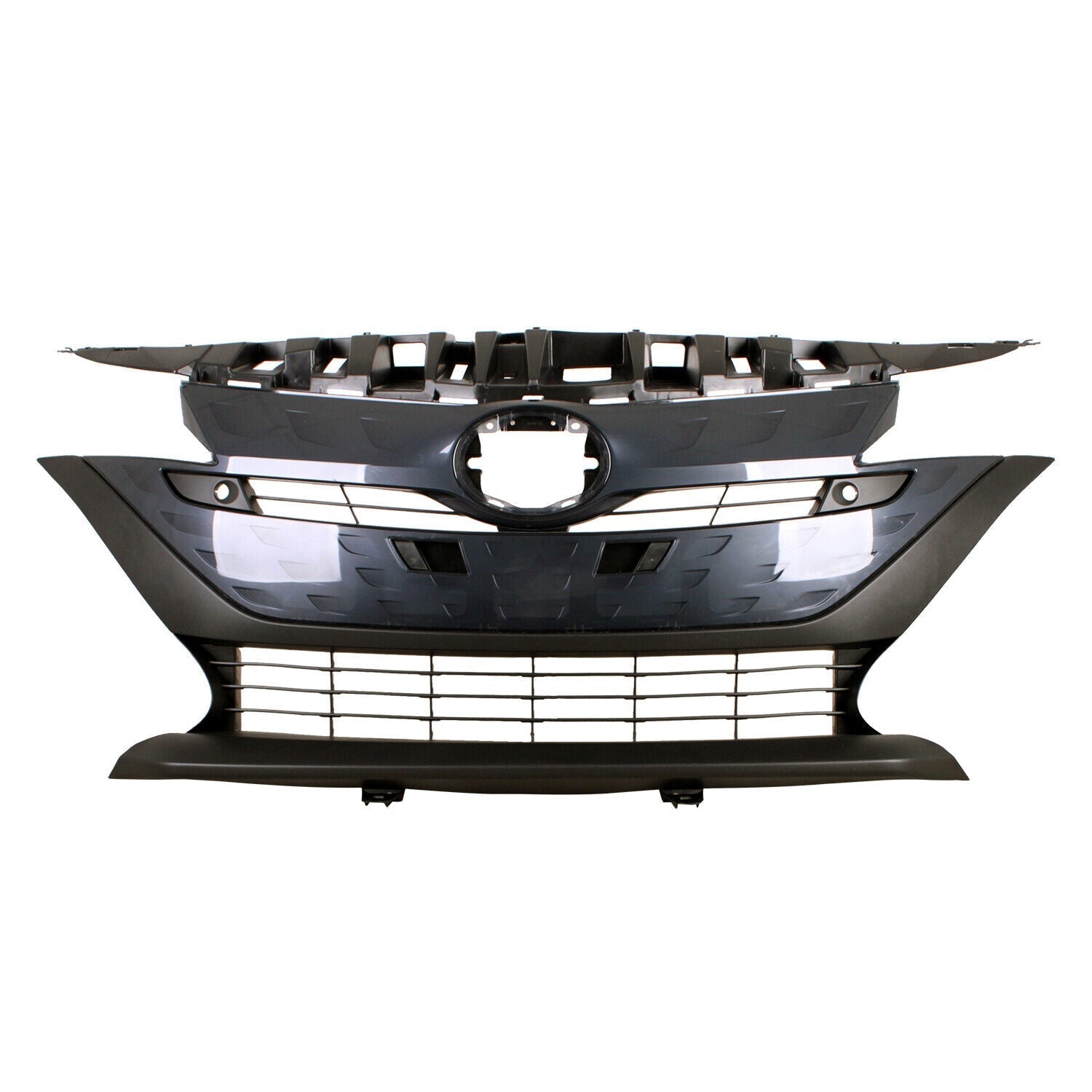 2017-2020 Toyota Prius Prime Grille Front Dark Gray Molding With Sensor , TO1200435. OEM-style replacement.