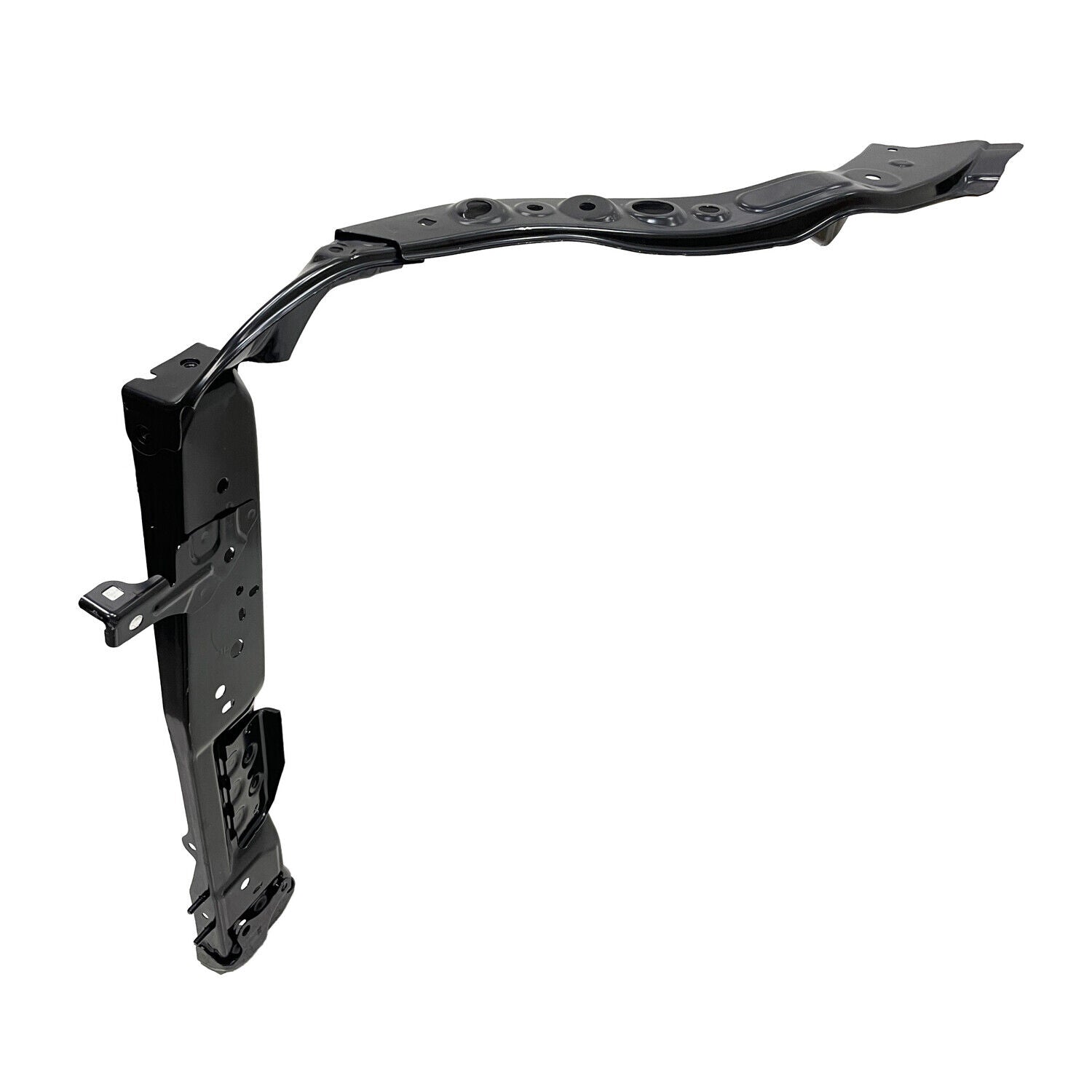 2021-2023 Toyota Venza Radiator Support Driver Side Steel , TO1225524. Side view of the replacement part.