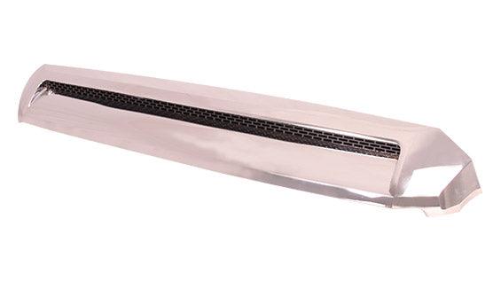 2014-2021 Toyota Tundra Hood Moulding Front Chrome/Matte Black , TO1231100. Angle view for visual reference.