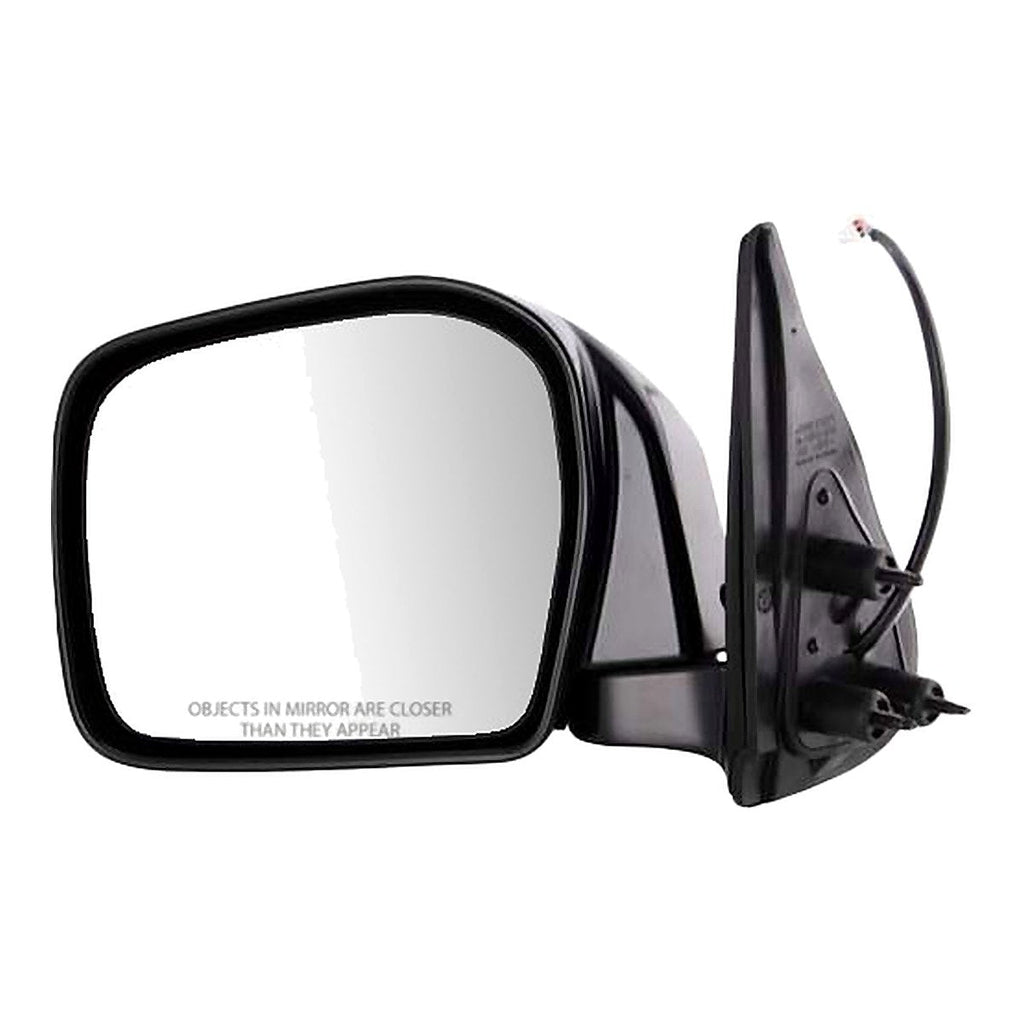 2001-2004 Toyota Tacoma Rear Driver Side Door Mirror, to1320163. Front view.