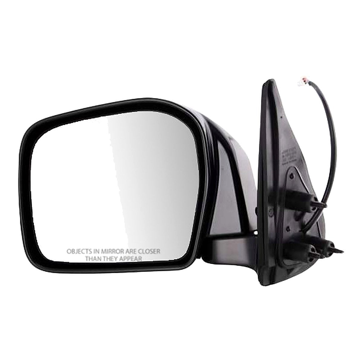 2001-2004 Toyota Tacoma Rear Driver Side Door Mirror, to1320163. Front view.