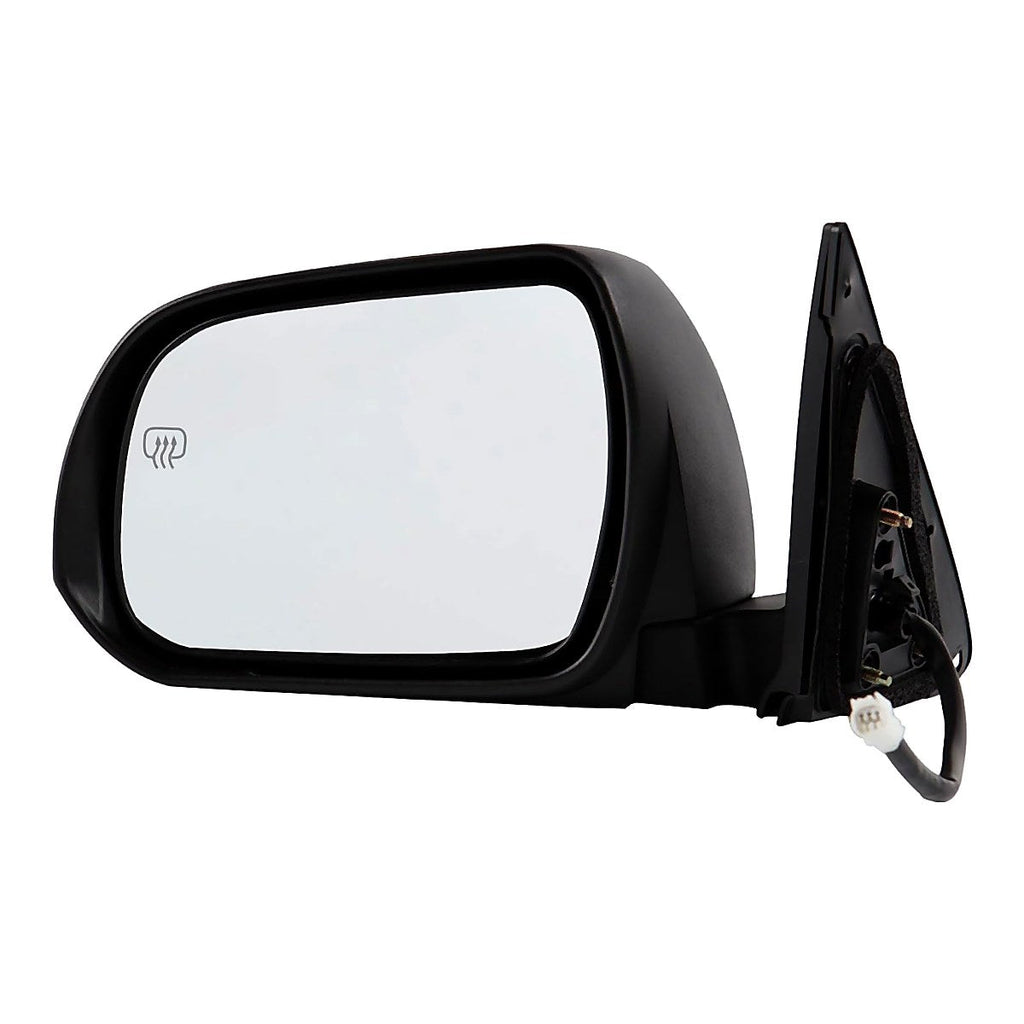 2008-2013 Toyota Highlander Rear Driver Side Door Mirror, to1320246. Front view.