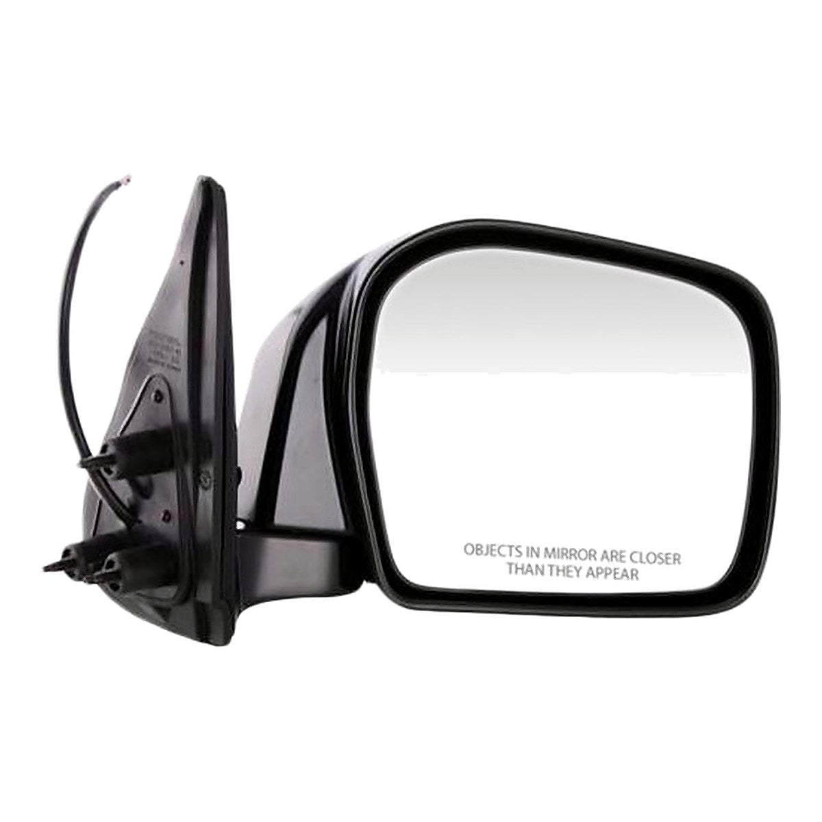 2001-2004 Toyota Tacoma Rear Passenger Side Door Mirror, to1321163. Front view.