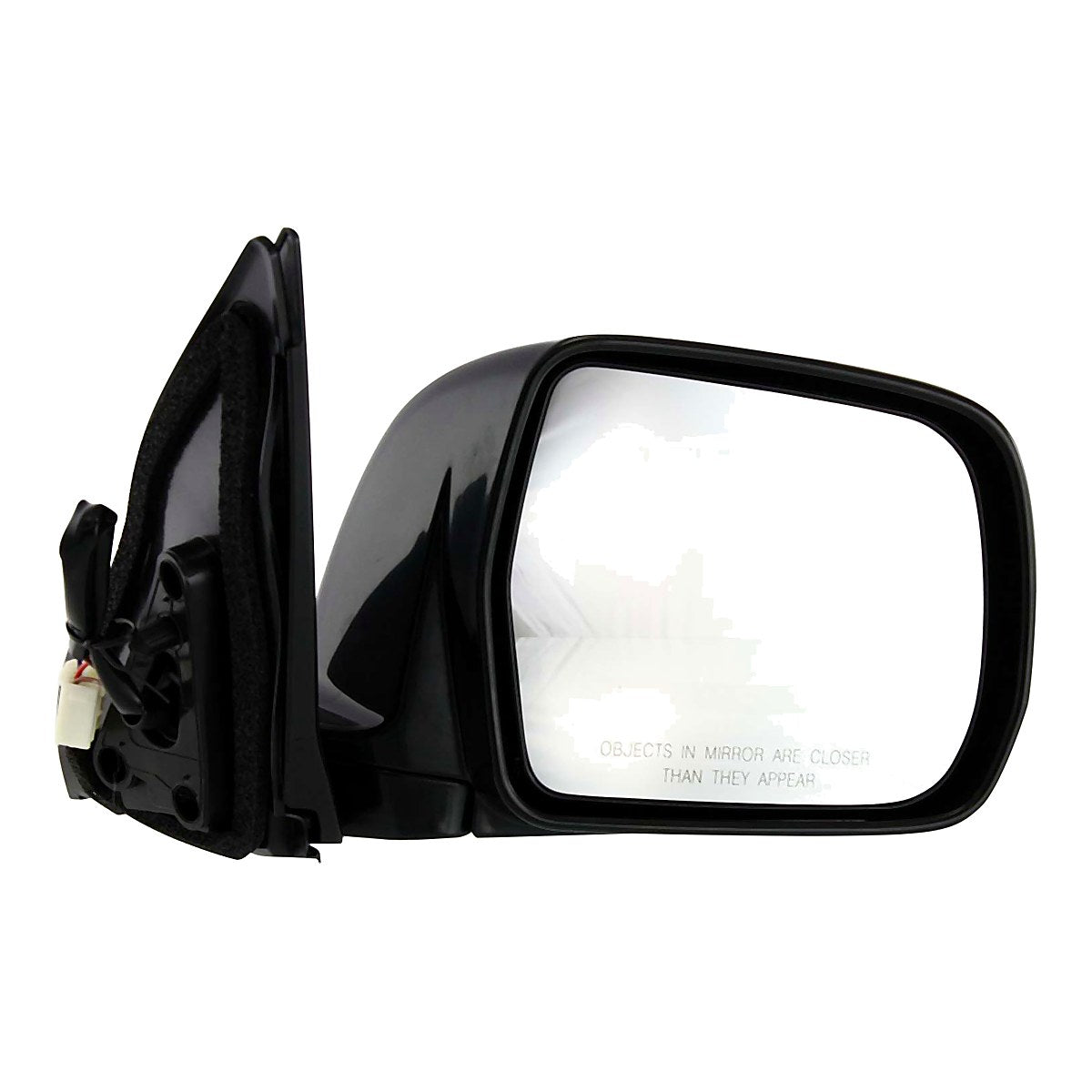 2001-2007 Toyota Highlander Rear Passenger Side Door Mirror, to1321200. Front view.