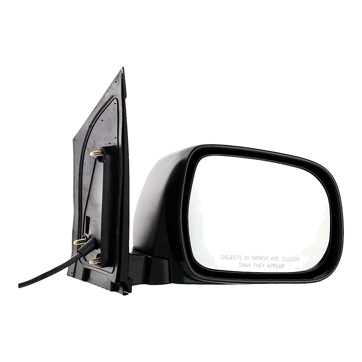 2004-2010 Toyota Sienna Rear Passenger Side Door Mirror, to1321201. Front view.