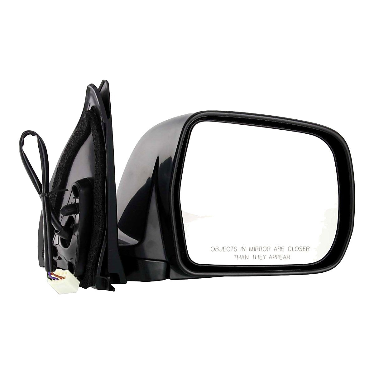 2006-2007 Toyota Highlander Hybrid Rear Passenger Side Door Mirror, to1321211. Front view.
