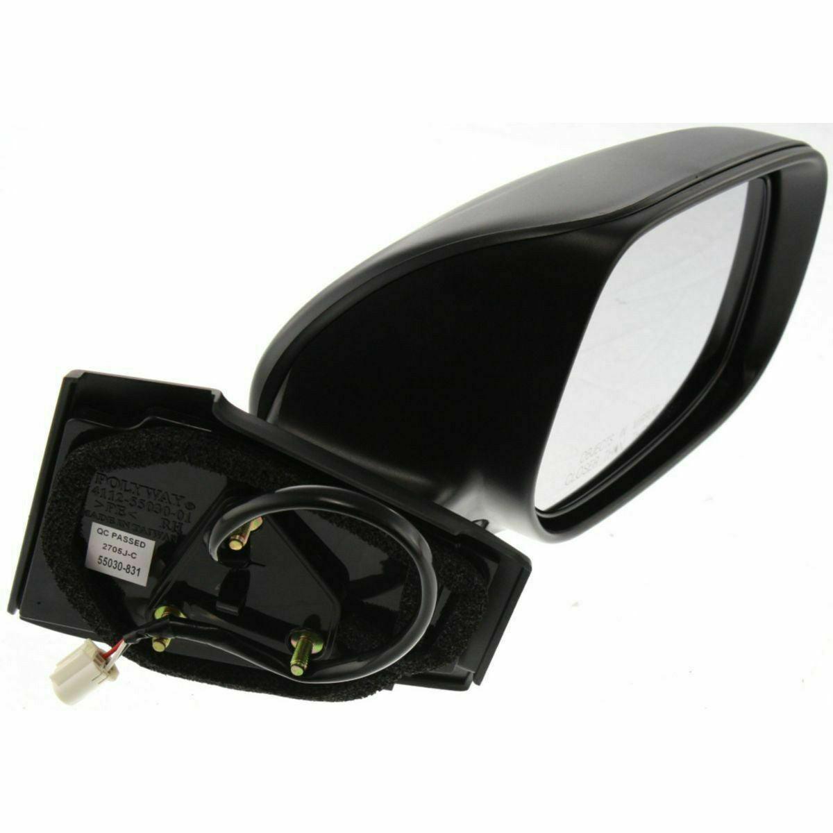 2006-2011 Toyota Yaris Hatchback Mirror Passenger Side Power , TO1321230. Side view of the replacement part.