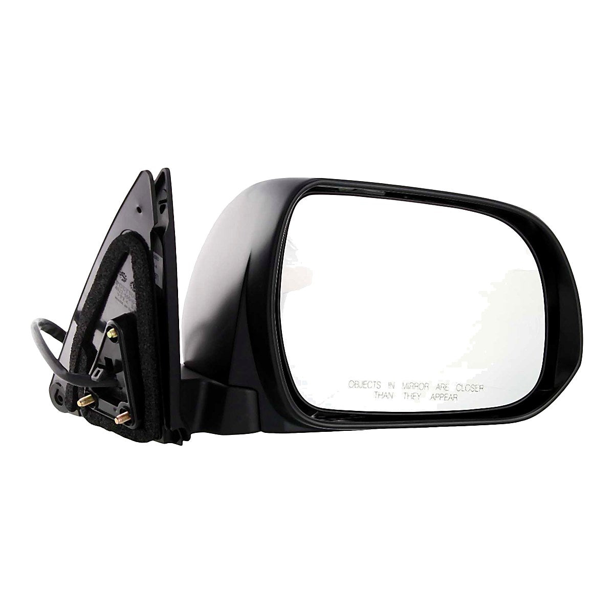 2008-2013 Toyota Highlander Hybrid Rear Passenger Side Door Mirror, to1321251. Front view.