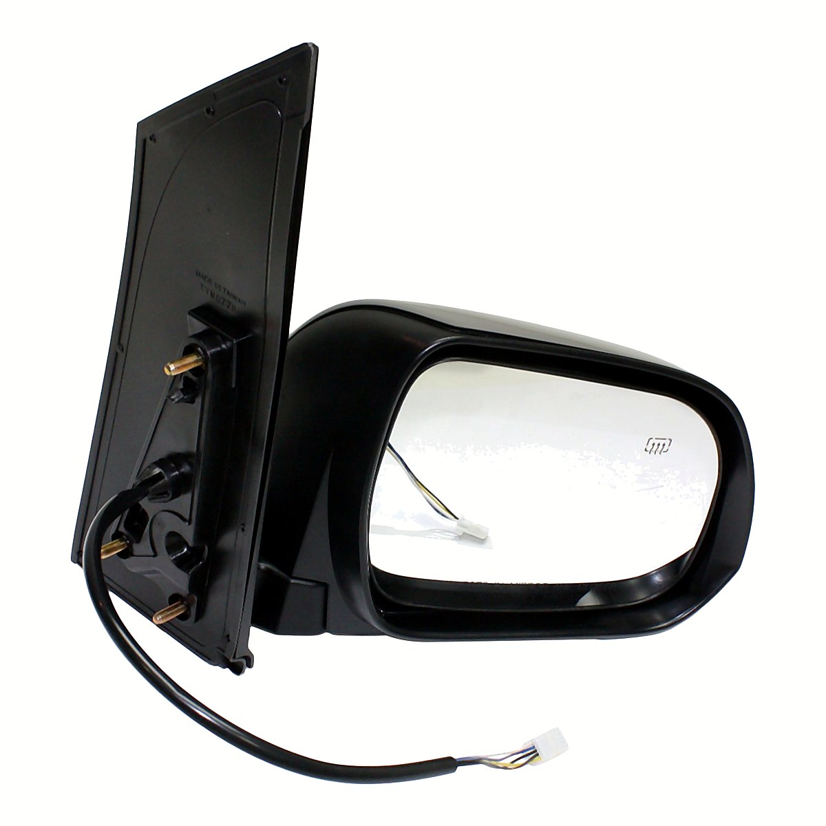 2011-2013 Toyota Sienna Rear Passenger Side Door Mirror, to1321265. Front view.