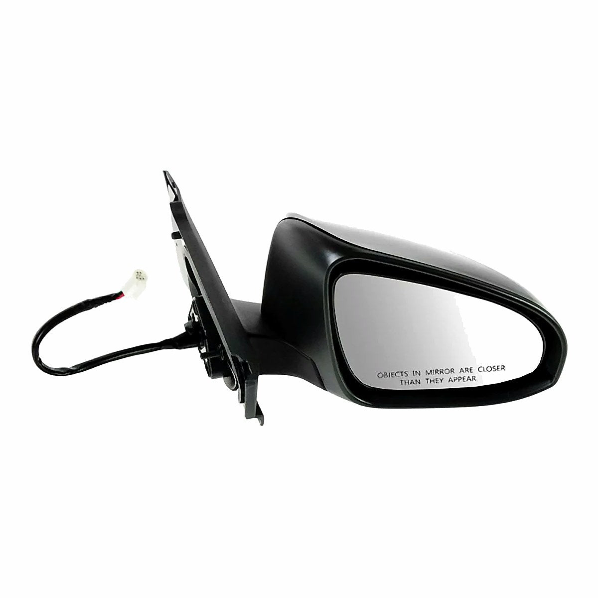 2012-2014 Toyota Yaris Hatchback Rear Passenger Side Door Mirror, to1321280. Front view.
