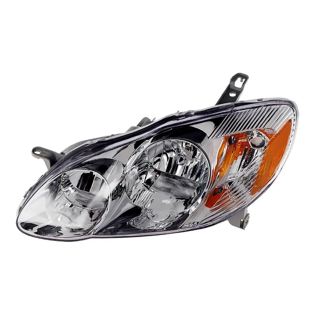 2003-2004 Toyota Corolla Sedan Driver Side Head Lamp, to2502139. Front view.