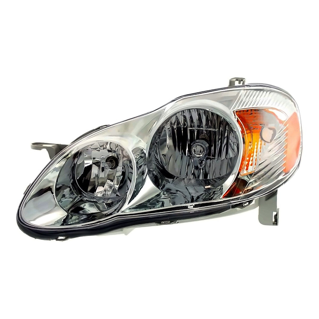 2003-2004 Toyota Corolla Sedan Driver Side Head Lamp, to2502142. Front view.