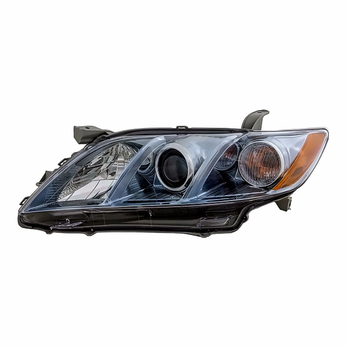 2007-2009 Toyota Camry Hybrid Driver Side Head Lamp, to2502200. Front view.