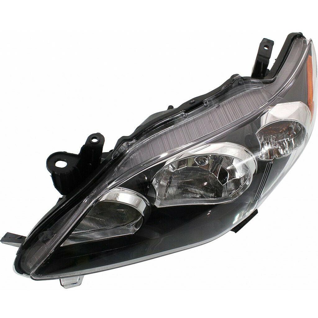2011-2013 Toyota Corolla Sedan Head Lamp Driver Side Black Bezel S/Srx , TO2502204. Professional-grade auto body part.