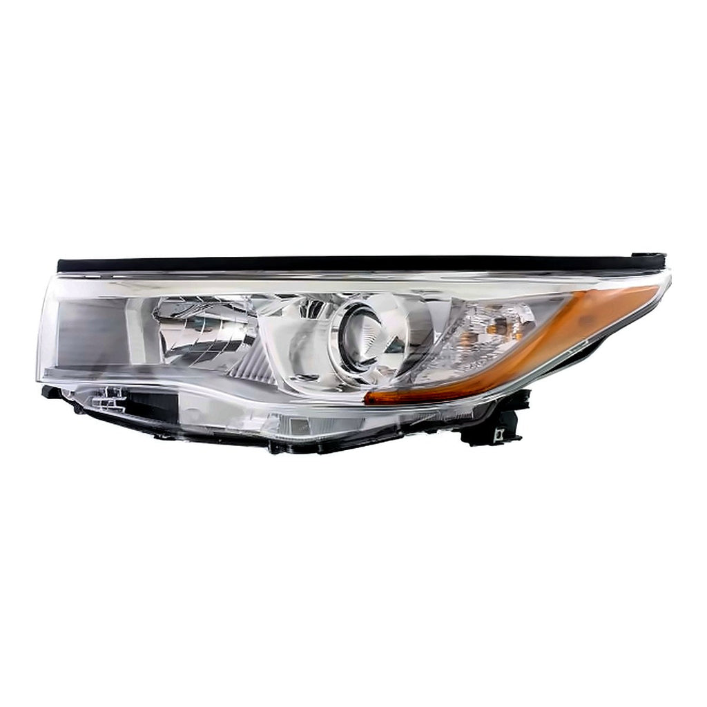 2014-2016 Toyota Highlander Hybrid Driver Side Head Lamp, to2502225. Front view.