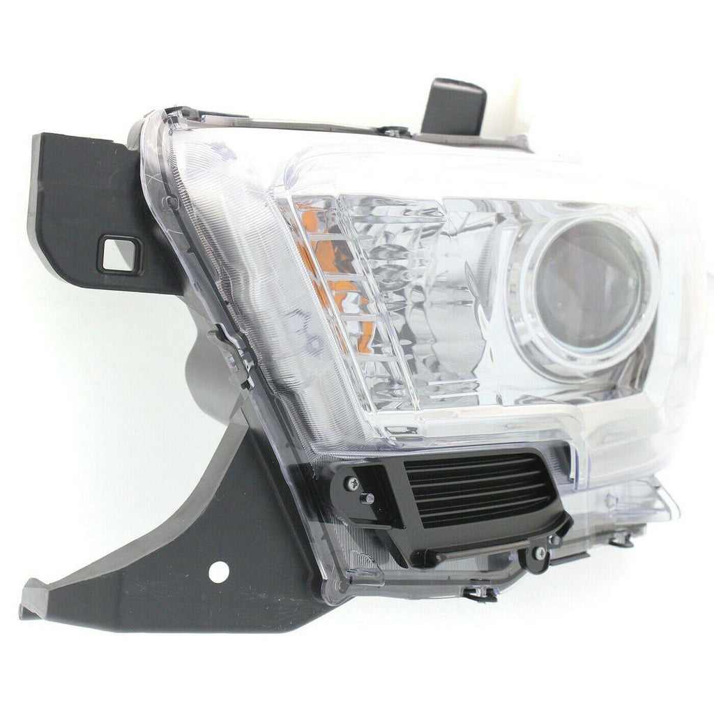2016-2019 Toyota Tacoma Head Lamp Driver Side Halogen Chrome Bezel Without Led Drl , TO2502242. Direct fit for easy installation.