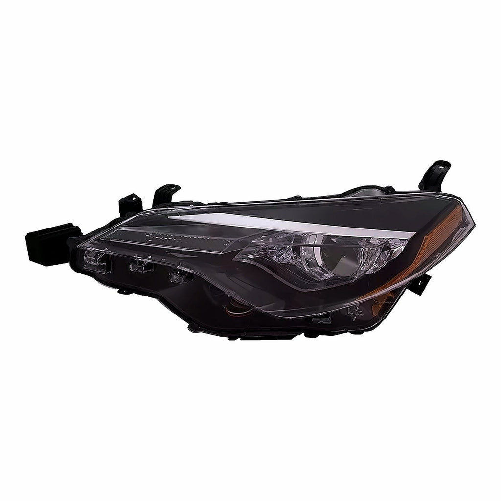 2017-2019 Toyota Corolla Sedan Driver Side Head Lamp, to2502249. Front view.