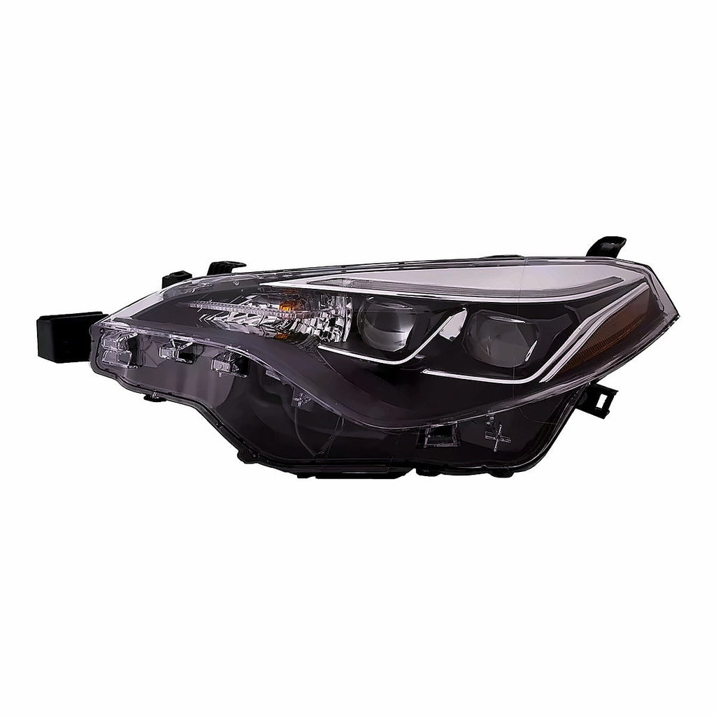 2017-2019 Toyota Corolla Sedan Driver Side Head Lamp, to2502250. Front view.