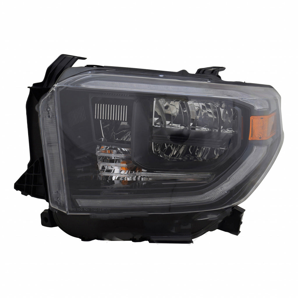 2019-2021 Toyota Tundra Head Lamp Driver Side Black Trim With Led Drl , TO2502281. Angle view for visual reference.