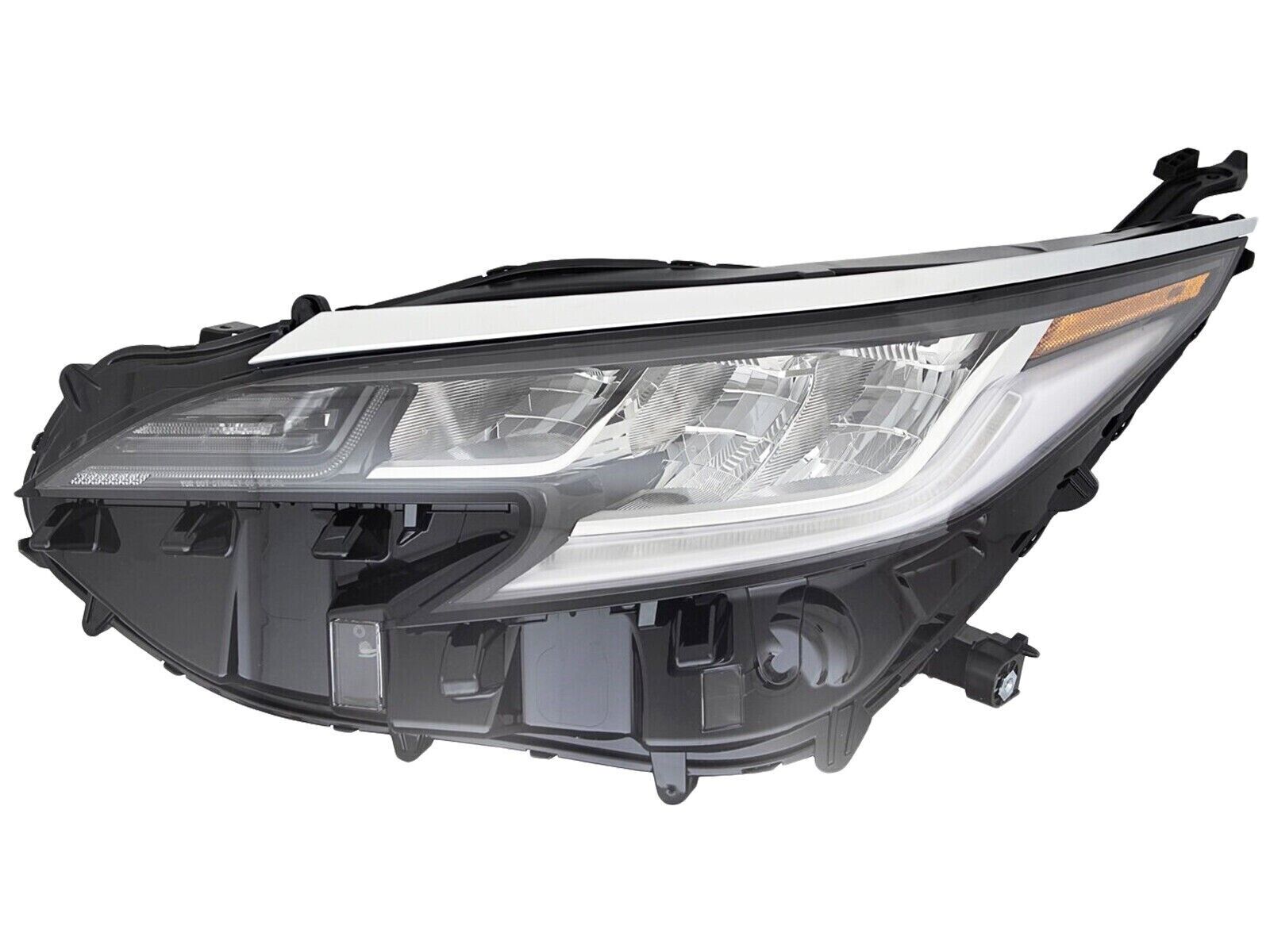 2021-2023 Toyota Sienna Head Lamp Driver Side Led Chrome Bezel With Led Lower , TO2502307. Factory-style replacement part.