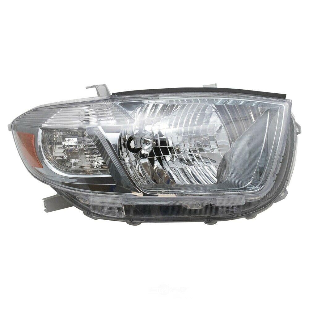 2008-2010 Toyota Highlander Head Lamp Passenger Side Sport Mdl With Smoked Lens , TO2503177. Factory-style replacement part.