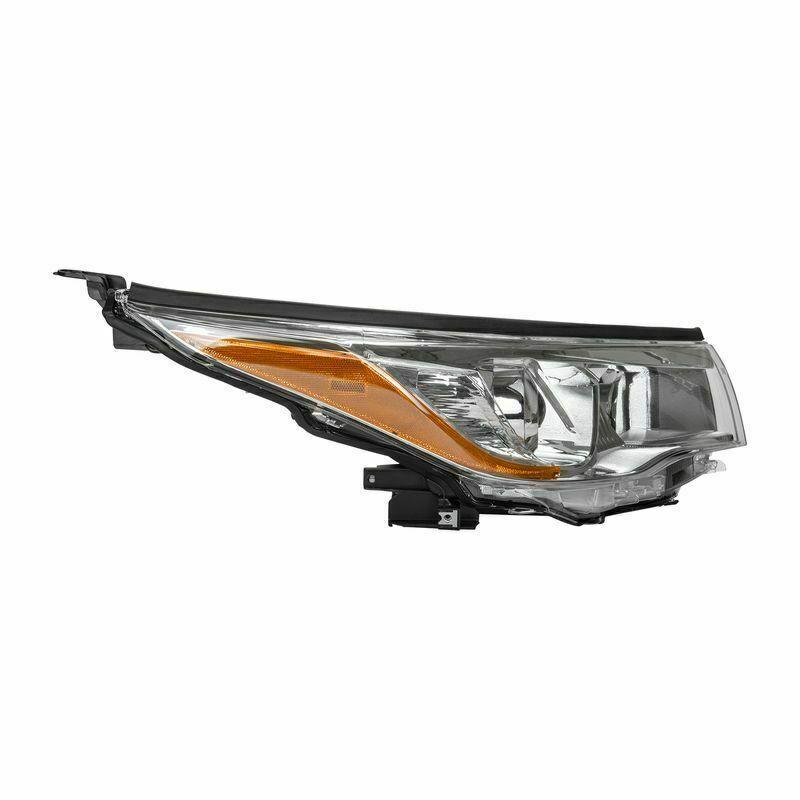2014-2016 Toyota Highlander Hybrid Head Lamp Passenger Side With Bright Chrome Bezel , TO2503221. Factory-style replacement part.