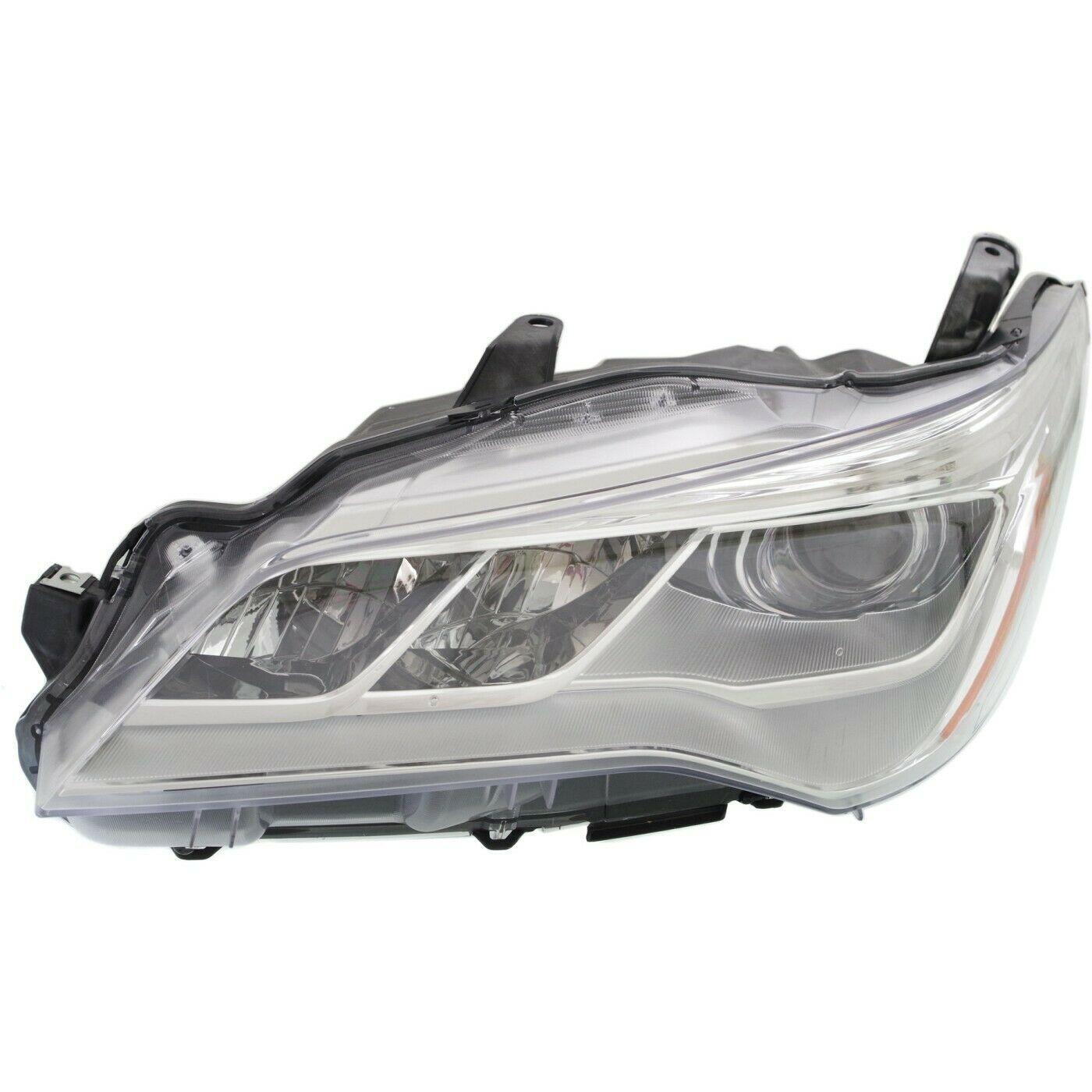 2015-2017 Toyota Camry Head Lamp Passenger Side Led Xle Chrome Bezel , TO2503223. OEM-style replacement.
