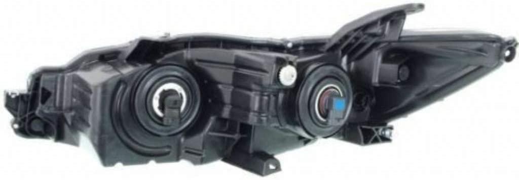 2015-2017 Toyota Camry Head Lamp Passenger Side Halogen Se/Xse Black Bezel 4Cyl , TO2503224. Side view of the replacement part.